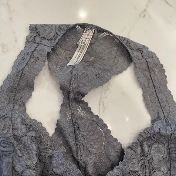 Free People Intimately grey lace Gallon racerback - Picture 7 of 14
